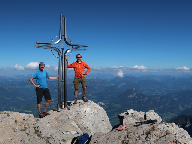 Frank und ich am Hohen Göll, 2.522 m (7. Sep.)