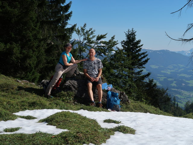 Melanie und Frank zwischen Wallingalm und Schwarzem Berg