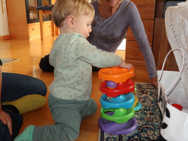 Sabine, Nils und Mama im Haus meiner Eltern (27. Sep.)