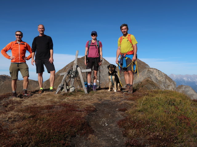 Ich, Frank, Sarah und Georg auf der Mooseckhöhe, 2.129 m