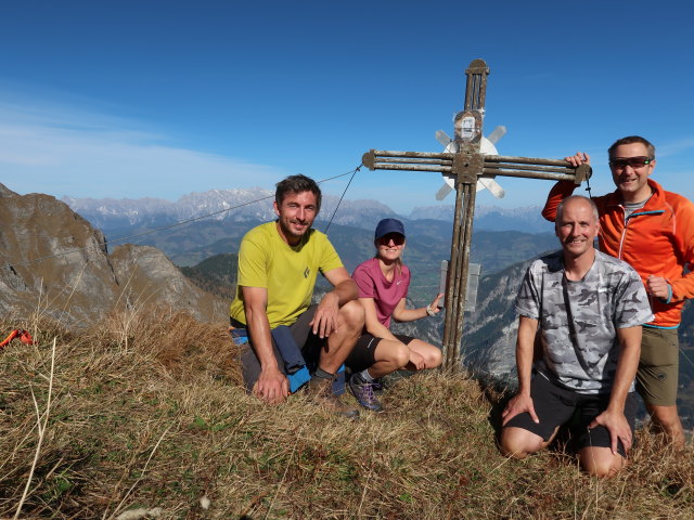 Georg, Sarah, Frank und ich am Kar-Katzenkopf, 2.155 m