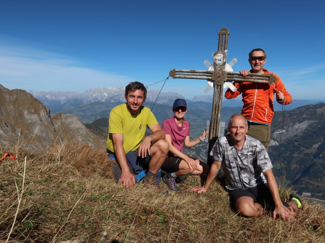 Georg, Sarah, Frank und ich am Kar-Katzenkopf, 2.155 m