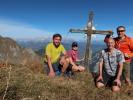 Georg, Sarah, Frank und ich am Kar-Katzenkopf, 2.155 m