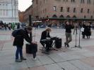 Sabine und Nils auf der Piazza Maggiore in Bologna (9. Nov.)