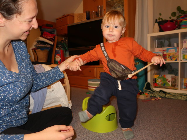 Sabine und Nils in unserer Wohnung