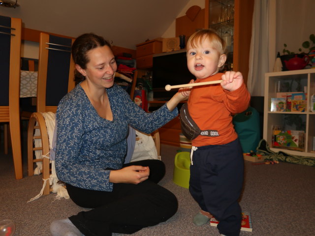 Sabine und Nils in unserer Wohnung