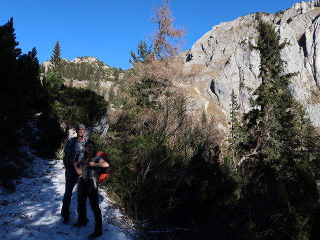 Frank und Melanie zwischen Sackwaldboden und Häuselalm (16. Nov.)