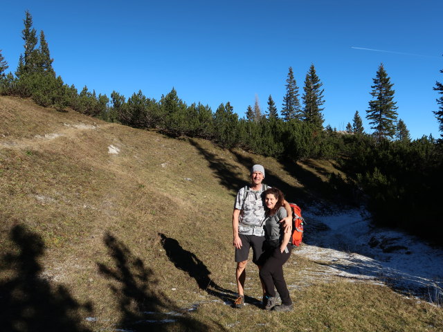 Frank und Melanie zwischen Plotschboden und Sonnschienalm (16. Nov.)