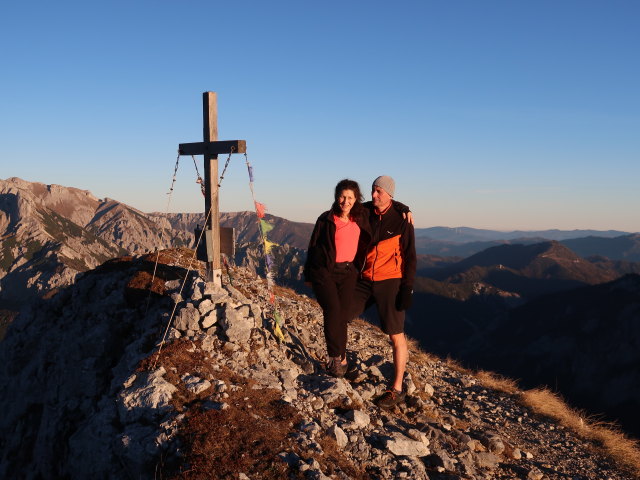 Melanie und Frank am Buchbergkogel, 1.700 m (16. Nov.)