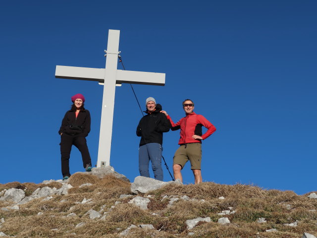 Melanie, Frank und ich am Zinken, 1.926 m (17. Nov.)