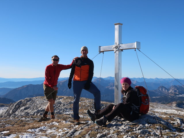 Ich, Frank und Melanie am Hochwart, 2.210 m (17. Nov.)