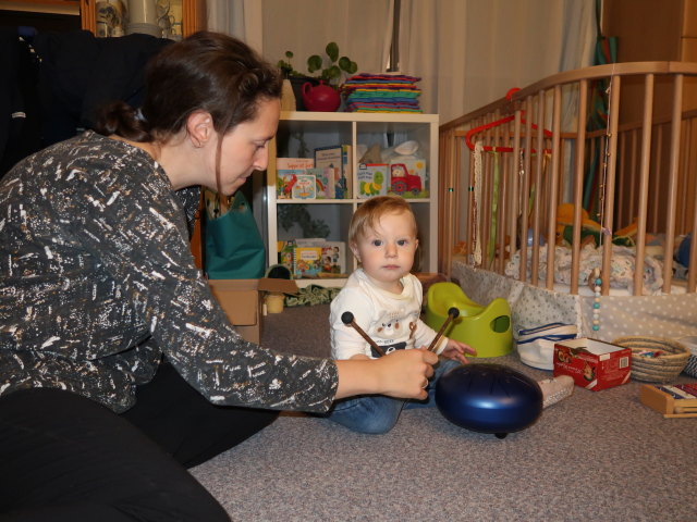 Sabine und Nils in unserer Wohnung