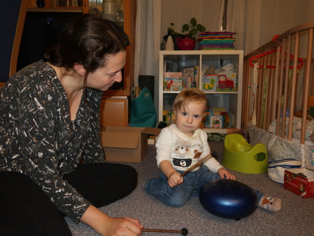 Sabine und Nils in unserer Wohnung