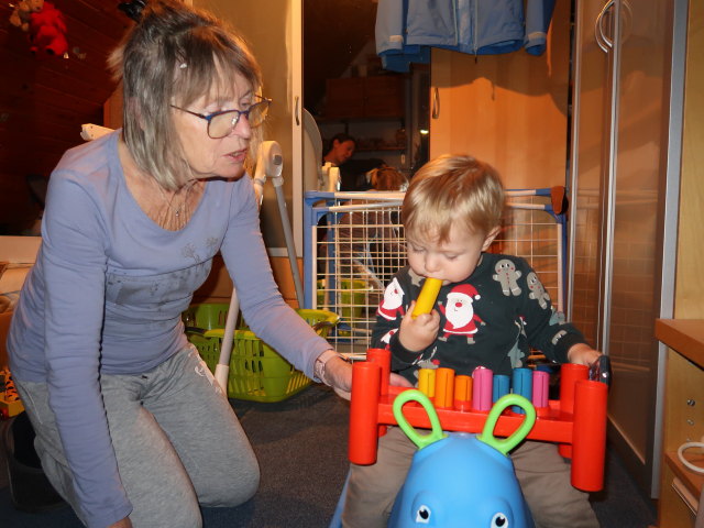 Mama, Sabine und Nils im Haus meiner Eltern