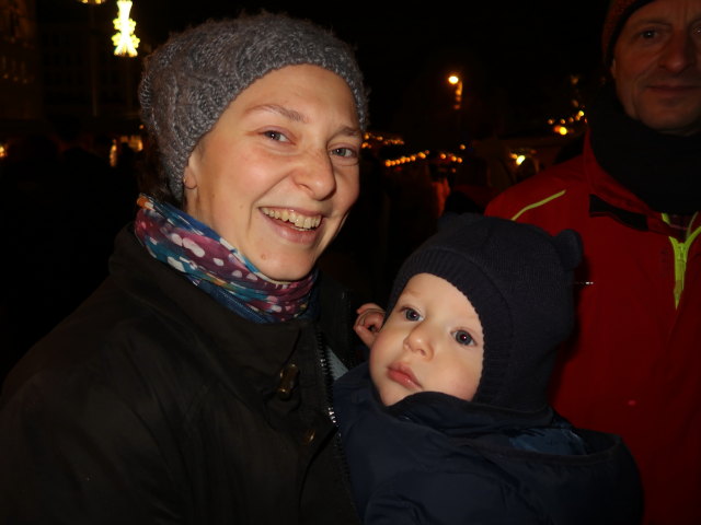 Sabine, Nils und Jörg am Wiener Christkindlmarkt