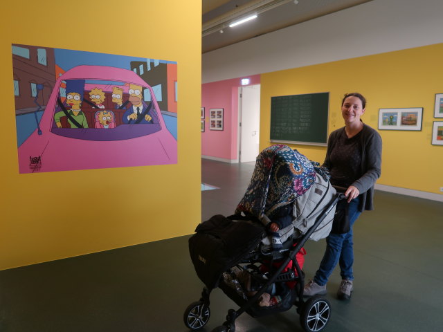 Nils und Sabine in der Sonderausstellung 'Hier kommt Bart!'