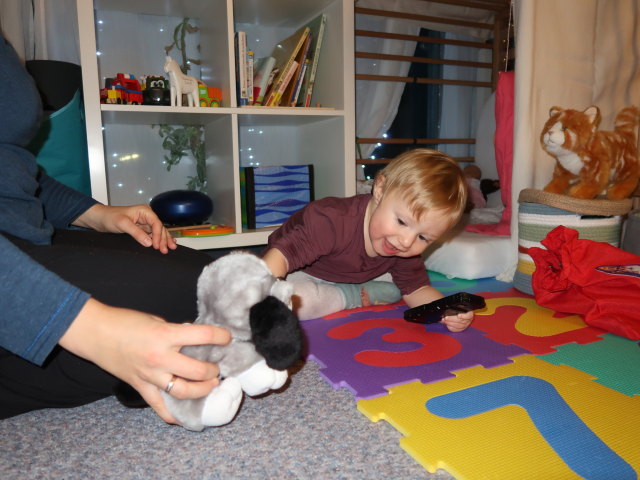 Sabine und Nils in unserer Wohnung