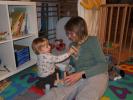 Nils und Mama in unserer Wohnung