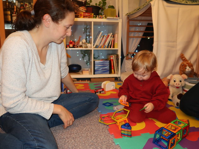 Sabine und Nils in unserer Wohnung