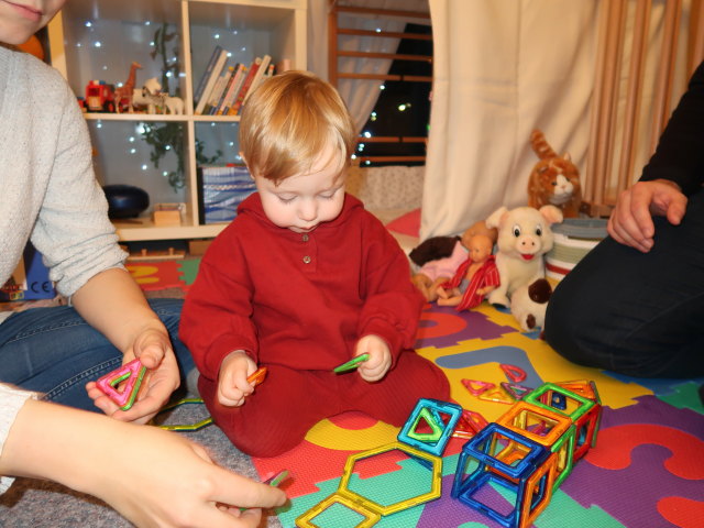 Sabine, Nils und Markus in unserer Wohnung