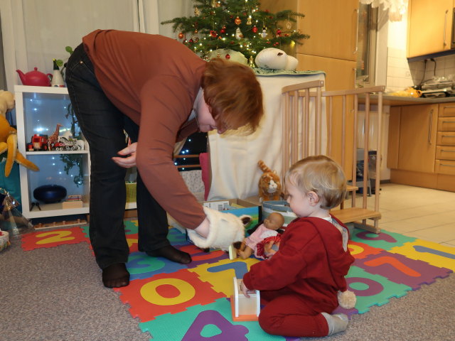 Brigitte und Nils in unserer Wohnung