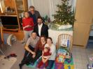 Mama, Papa, ich, Markus, Brigitte, Nils und Sabine in unserer Wohnung