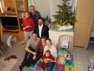 Mama, Papa, ich, Markus, Brigitte, Nils und Sabine in unserer Wohnung