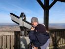 Sabine und Nils in der Aussichtswarte am Buchberg, 469 m