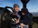 Sabine und Nils in der Aussichtswarte am Buchberg, 469 m