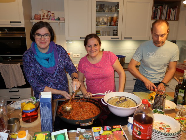 Kerstin, Katrin und Florian im Haus von Katrin und Florian