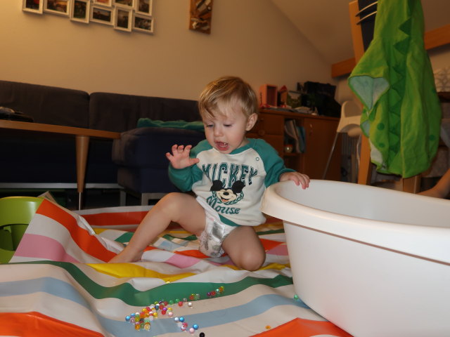 Nils in unserer Wohnung