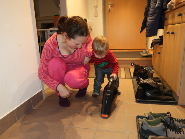 Sabine und Nils in unserer Wohnung