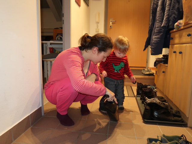Sabine und Nils in unserer Wohnung