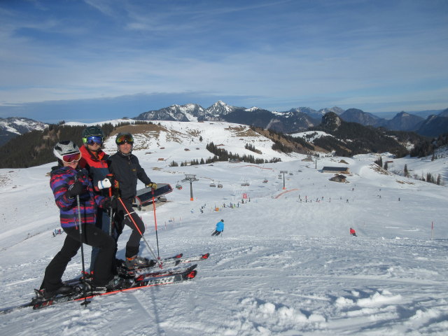 Melanie, ich und Frank auf der Sch&ouml;nblick-Piste