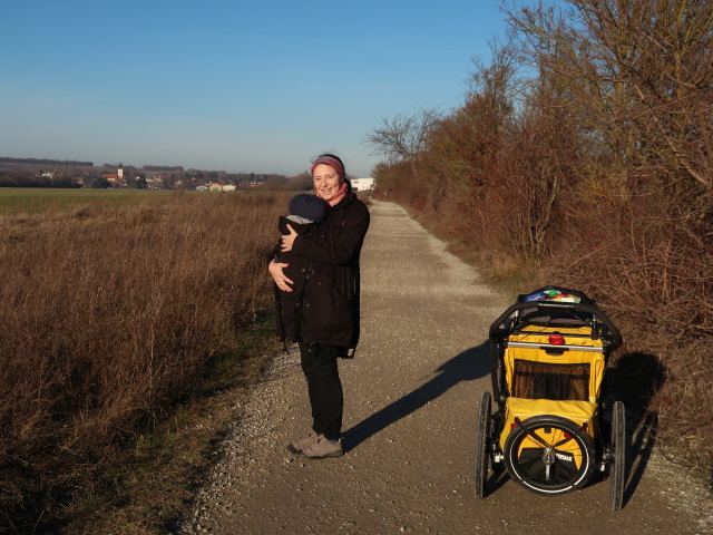 Nils und Sabine zwischen Strebersdorf und Stammersdorf