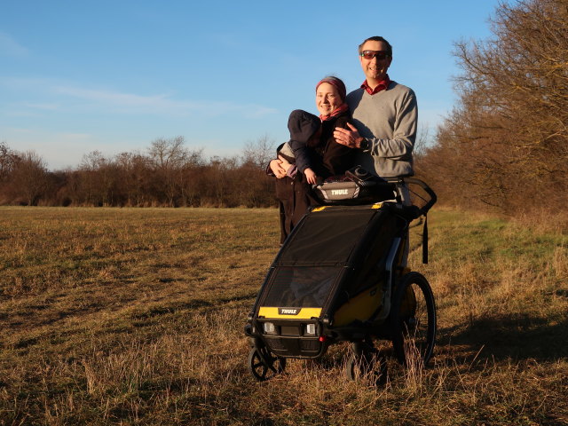 Nils, Sabine und ich in Stammersdorf