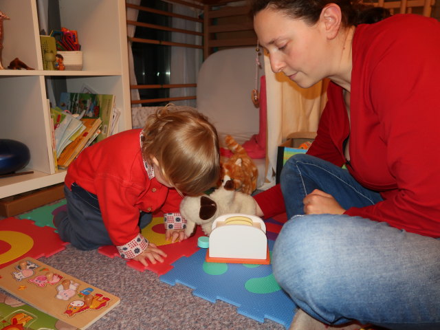 Nils und Sabine in unserer Wohnung