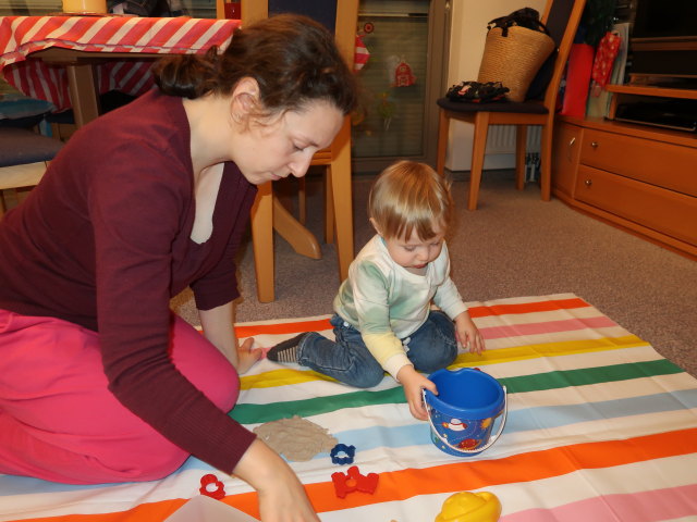 Sabine und Nils in unserer Wohnung