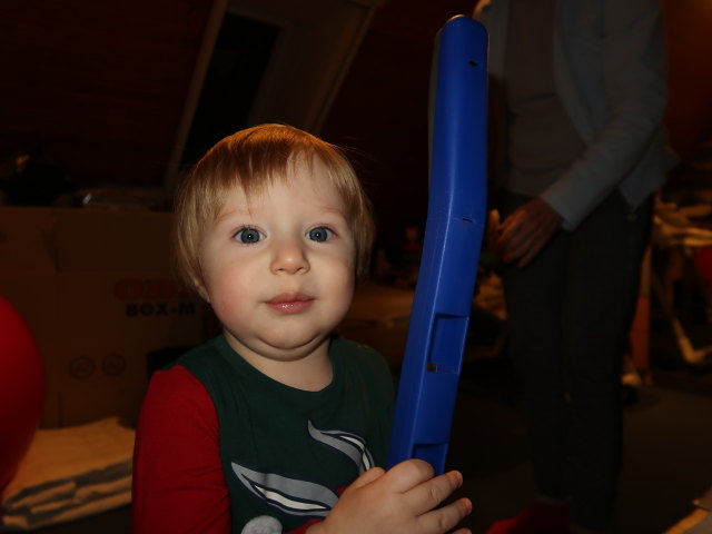 Nils und Mama im Haus meiner Eltern