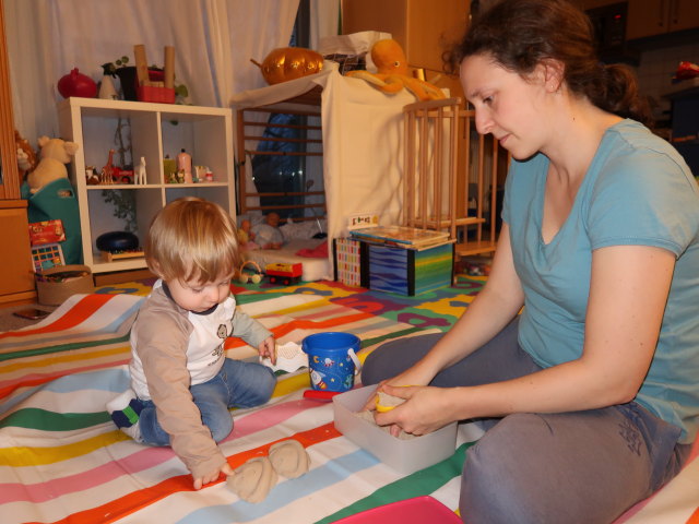 Nils und Sabine in unserer Wohnung