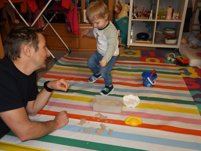 Ich und Nils in unserer Wohnung