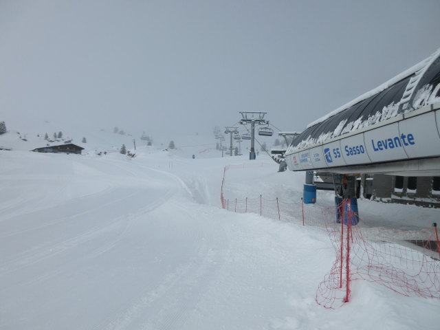 Talstation der Sesselbahn Sasso Levante, 2.172 m (16. M&auml;rz)