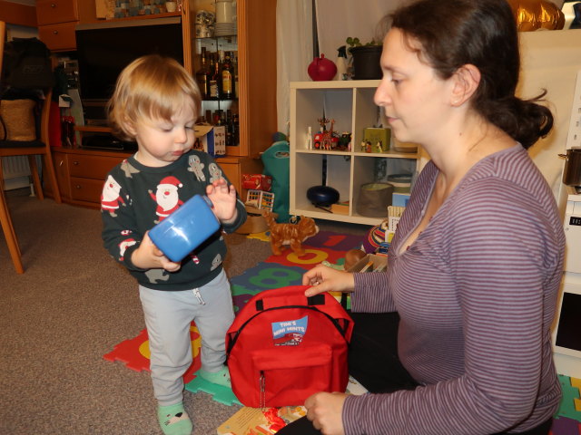 Nils und Sabine in unserer Wohnung