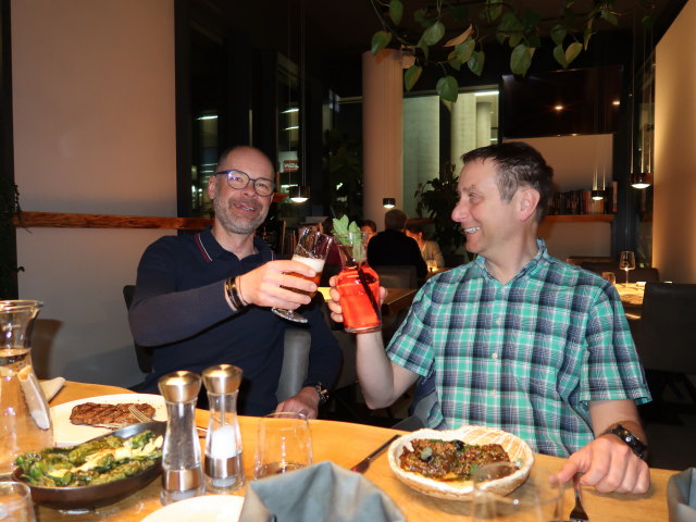 Christian und ich im Grillrestaurant Heat