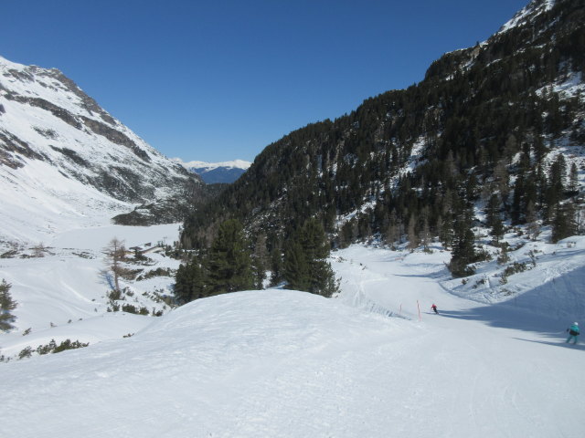 Melanie auf der Abfahrt Gr&uuml;nsee