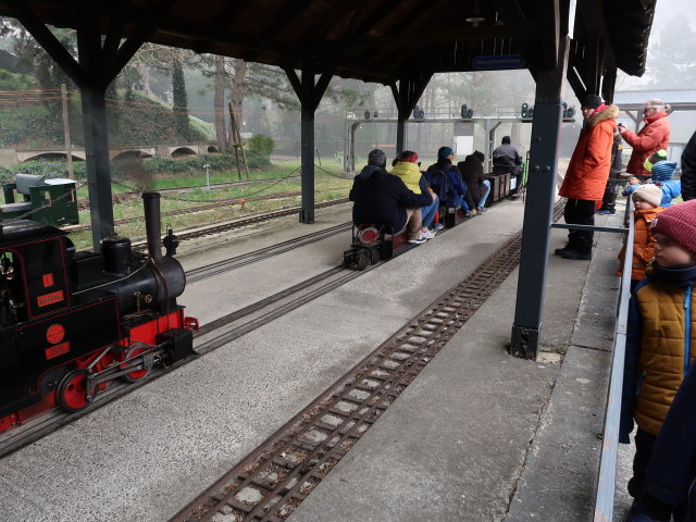 Ich in der Gartenbahn