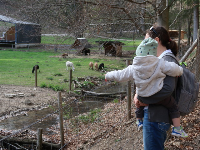 Nils und Sabine beim Kleintiergehege