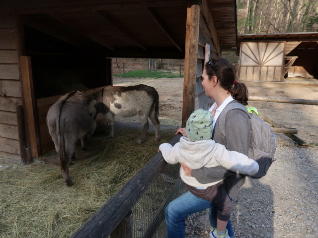 Nils und Sabine beim Kleintiergehege