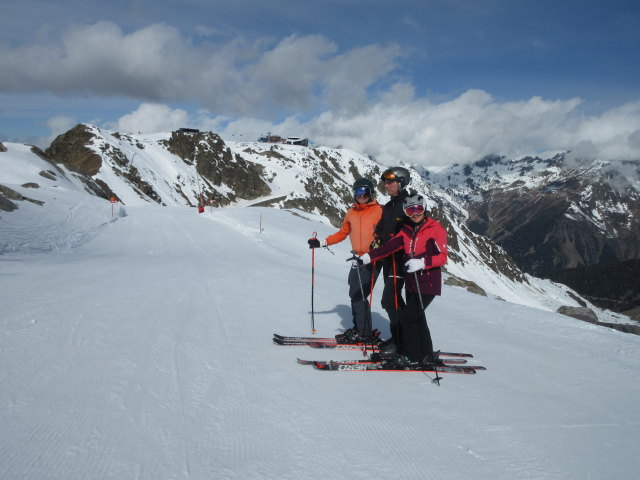 Ich, Frank und Melanie auf der Piste 7 (21. Apr.)
