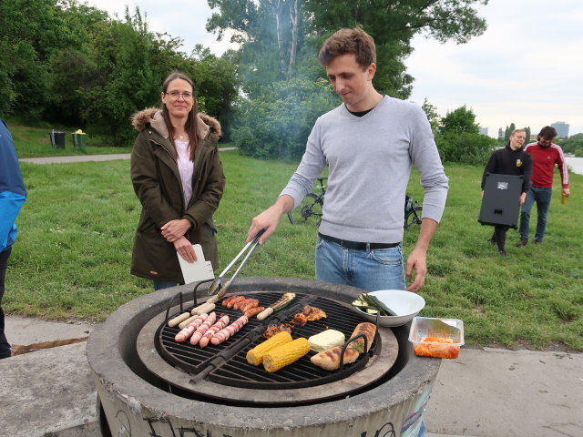 Iris, Andreas, ? und ? auf der Donauinsel